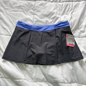 NWT Free Country Womens Size Medium Gray Blue Swimsuit Bikini Bottom Skirt